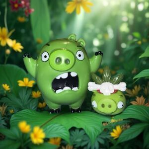 2 Angry Birds Collectible Pig Piggy Figures A20